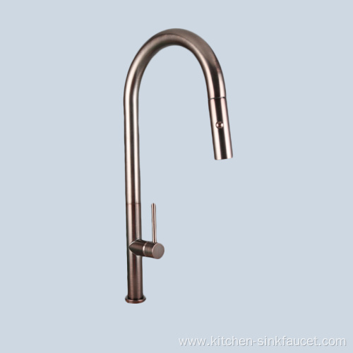 Stainless steel ancient brown kitchen vertical faucet